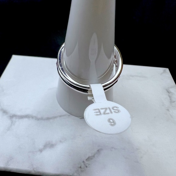 Blue Quartz Ring Size 6 Double Band 😍 - Picture 5 of 5